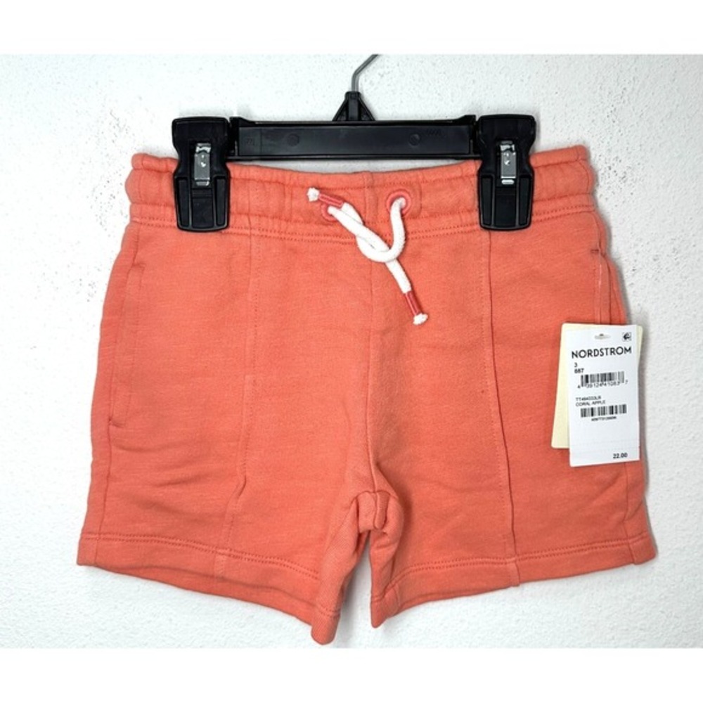 Tucker + Tate Nordstrom Coral Pink Orange Cotton Pull On Shorts Summer Vacation
